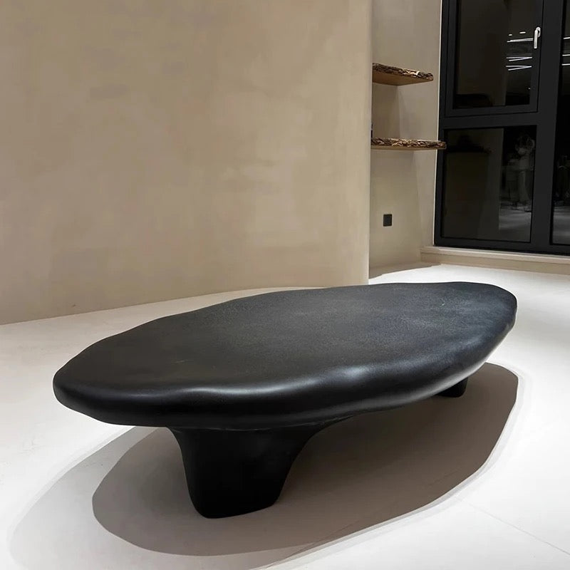 Black Stone Shape Table