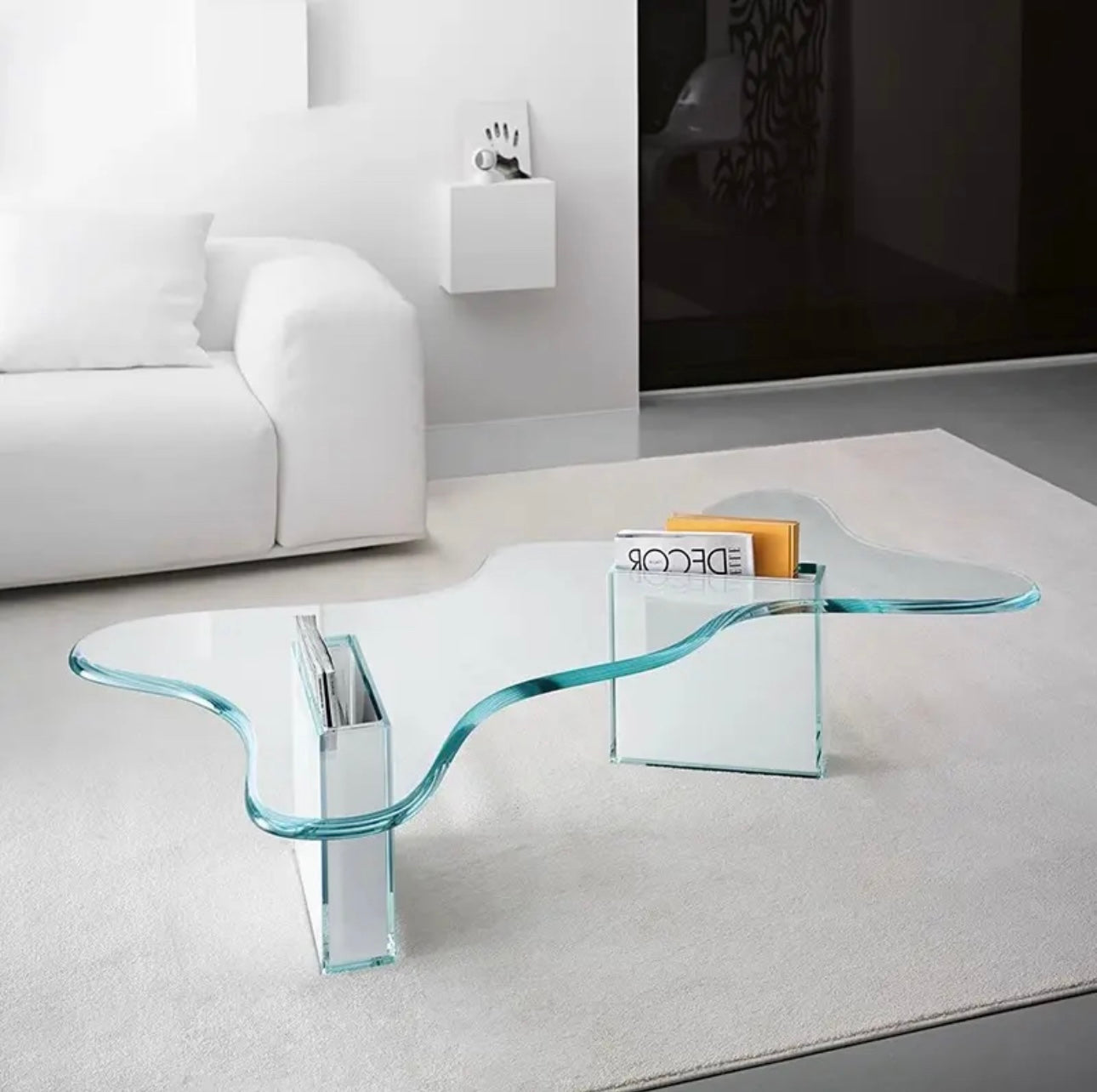Transparent Irregular Coffee Table