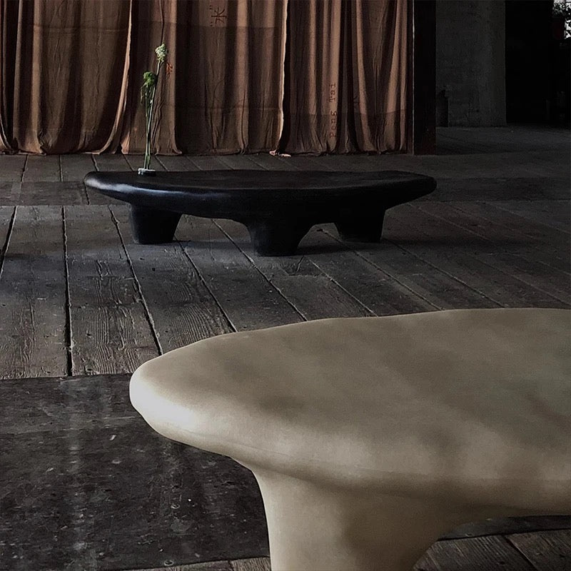 Black Stone Shape Table