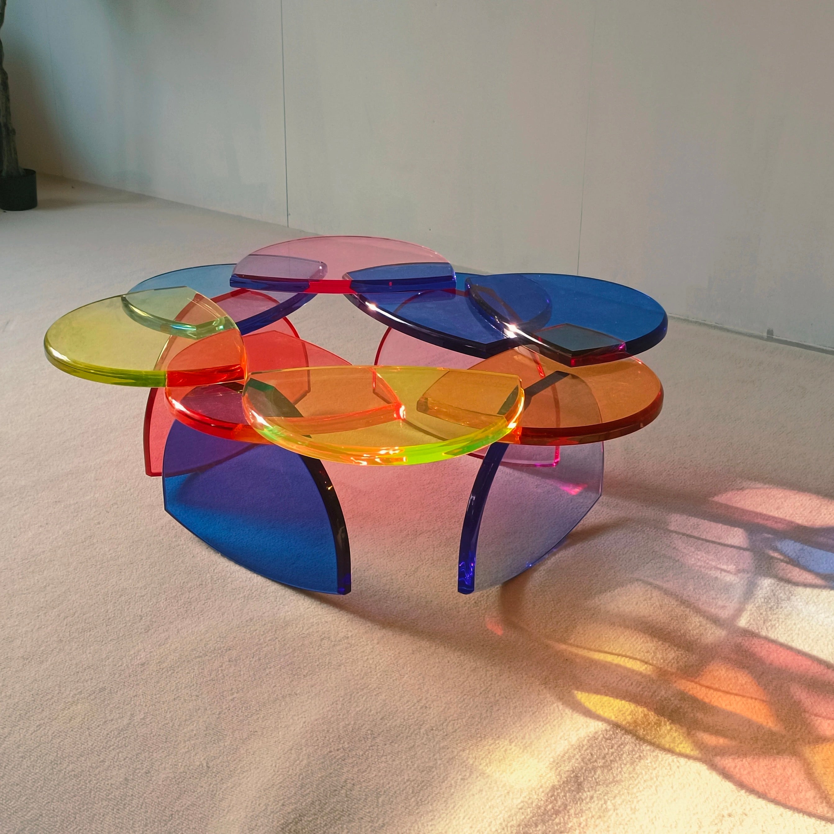 Rainbow Acrylic Coffee Table