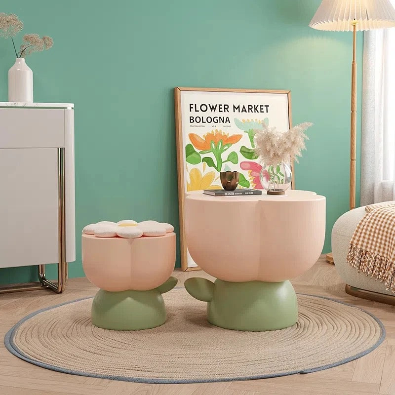 Flower Nightstand Bedside Table