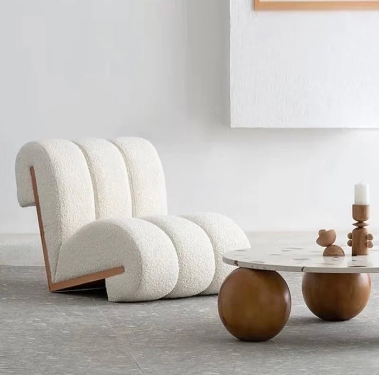 Fluffy White Lamb Sofa