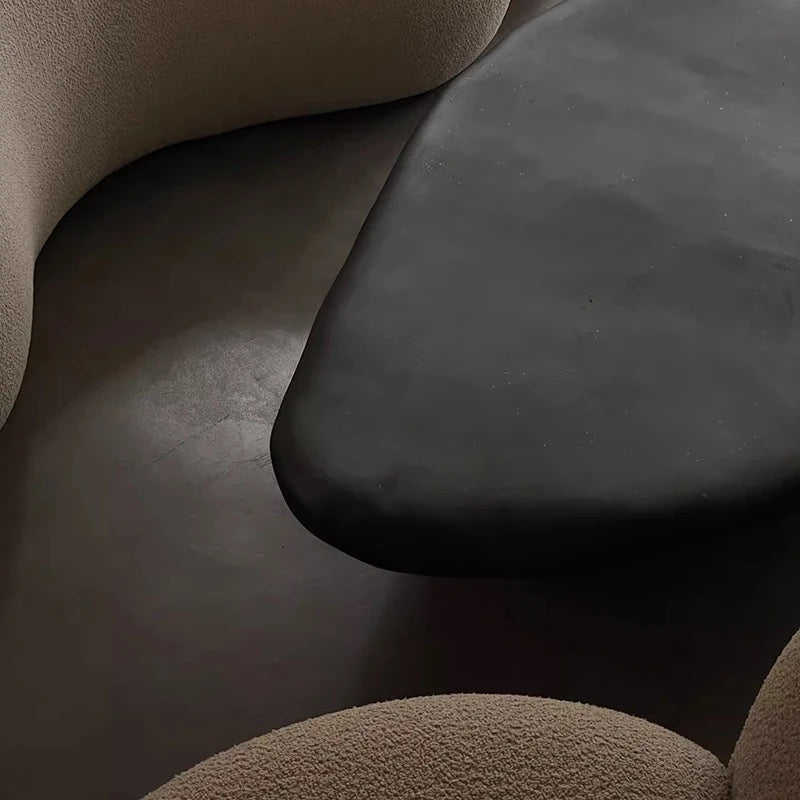 Black Stone Shape Table