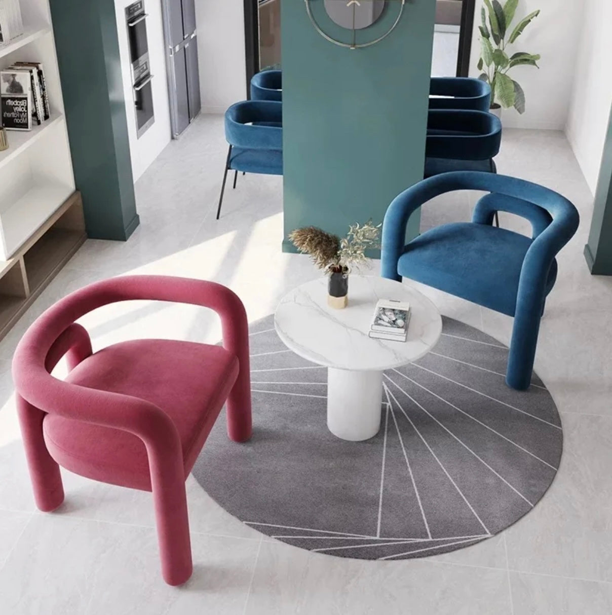 Modern Curved Armchair