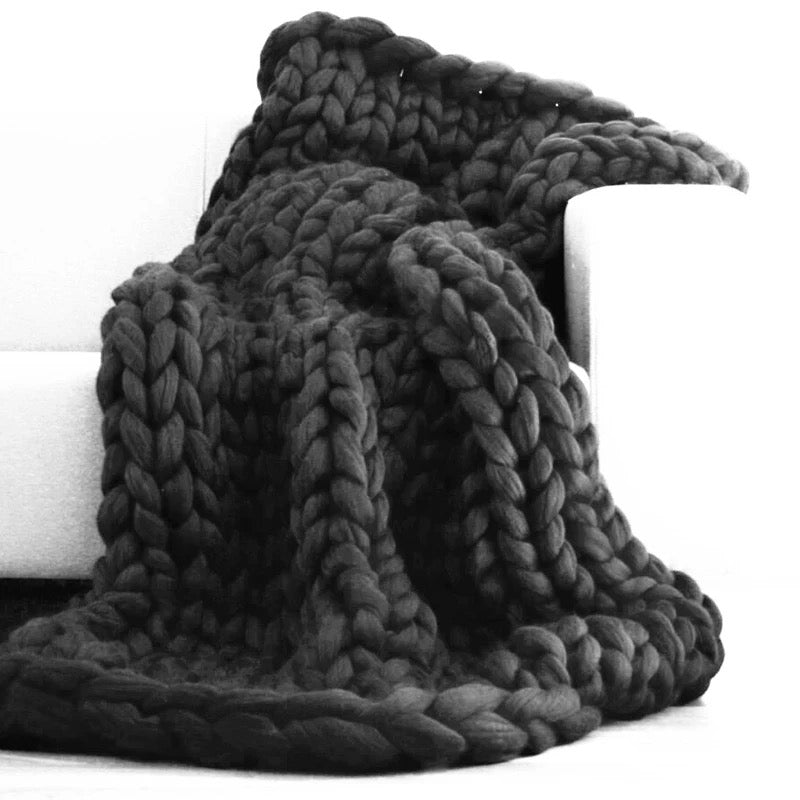 Chunky Knit Throw Blanket