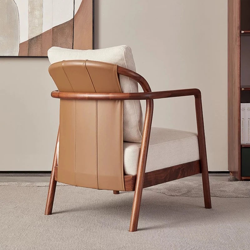 Walnut Wood Simple Chair