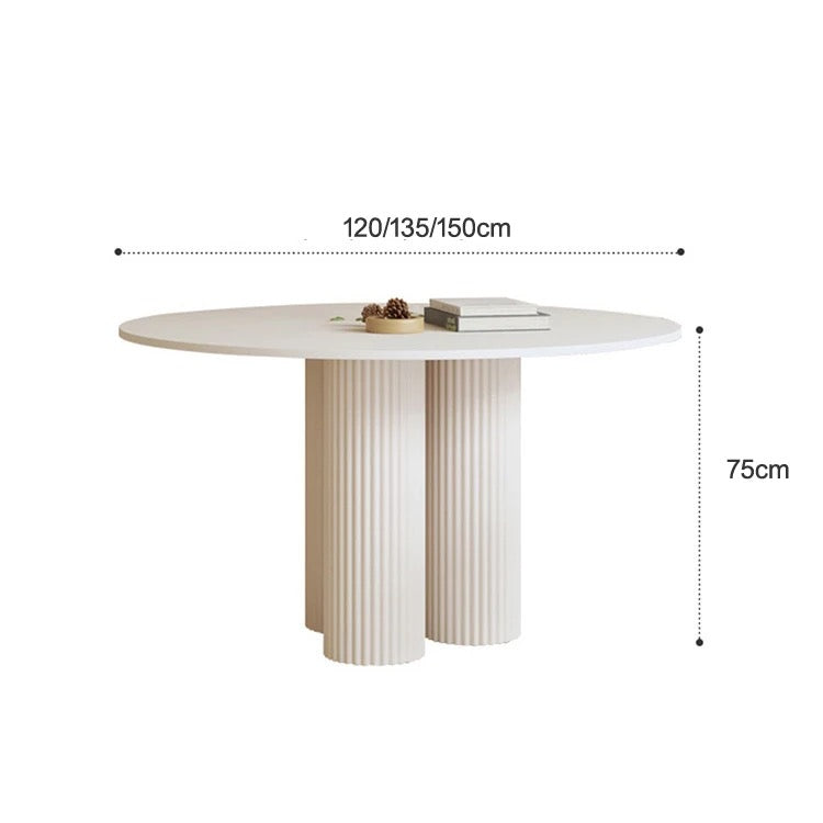 French Creme Round Dining Table