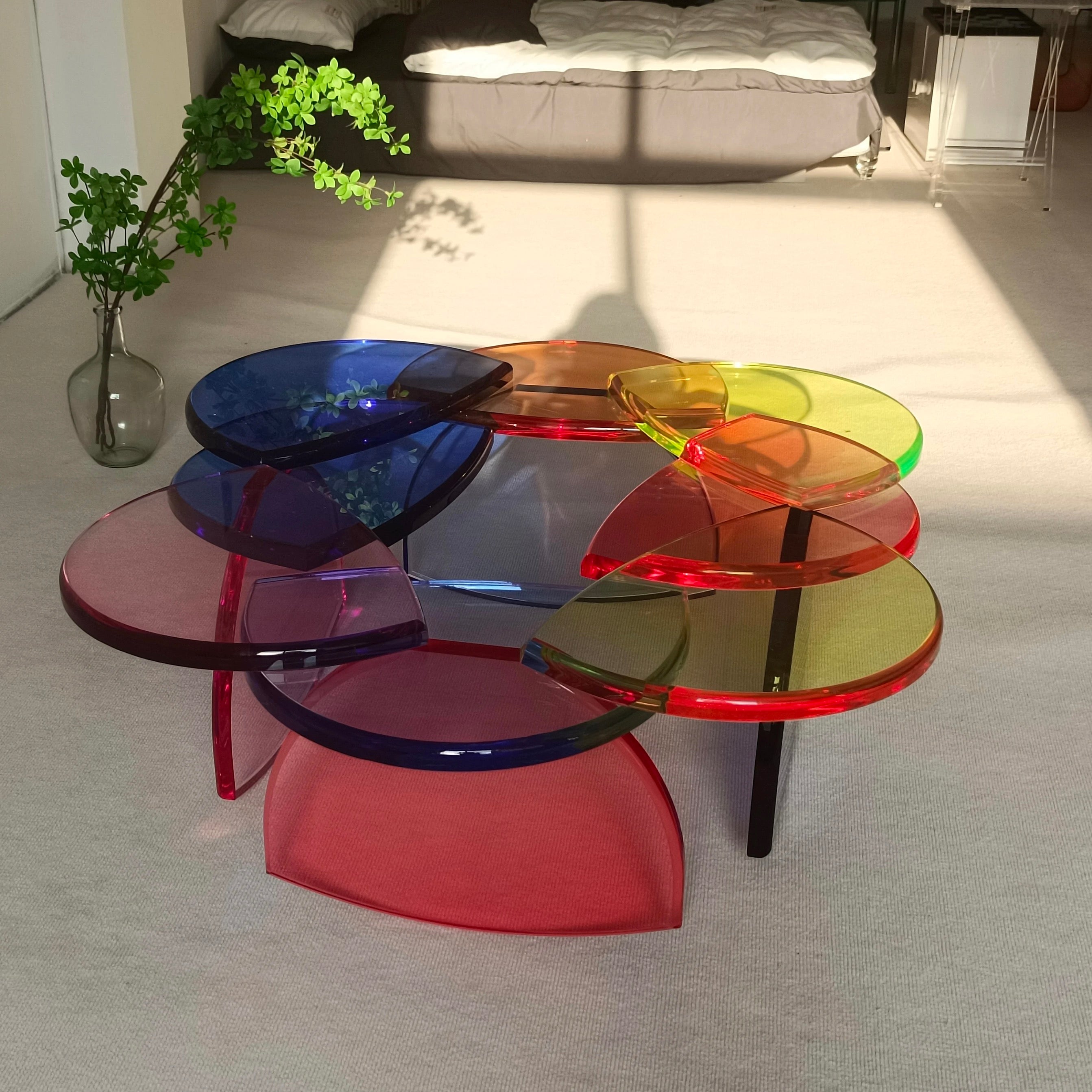 Rainbow Acrylic Coffee Table