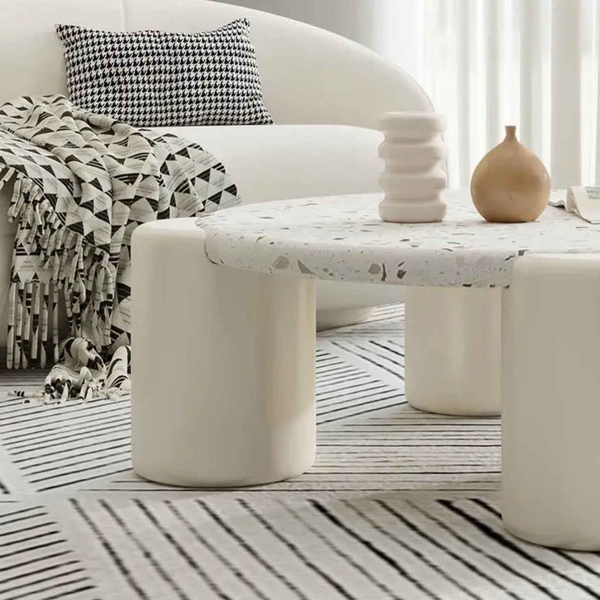 White Terrazzo Coffee Table