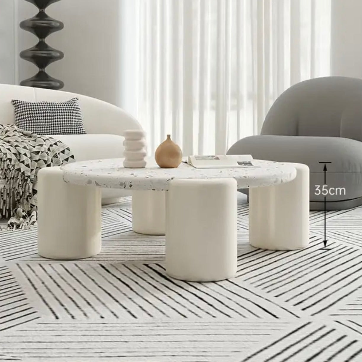 White Terrazzo Coffee Table