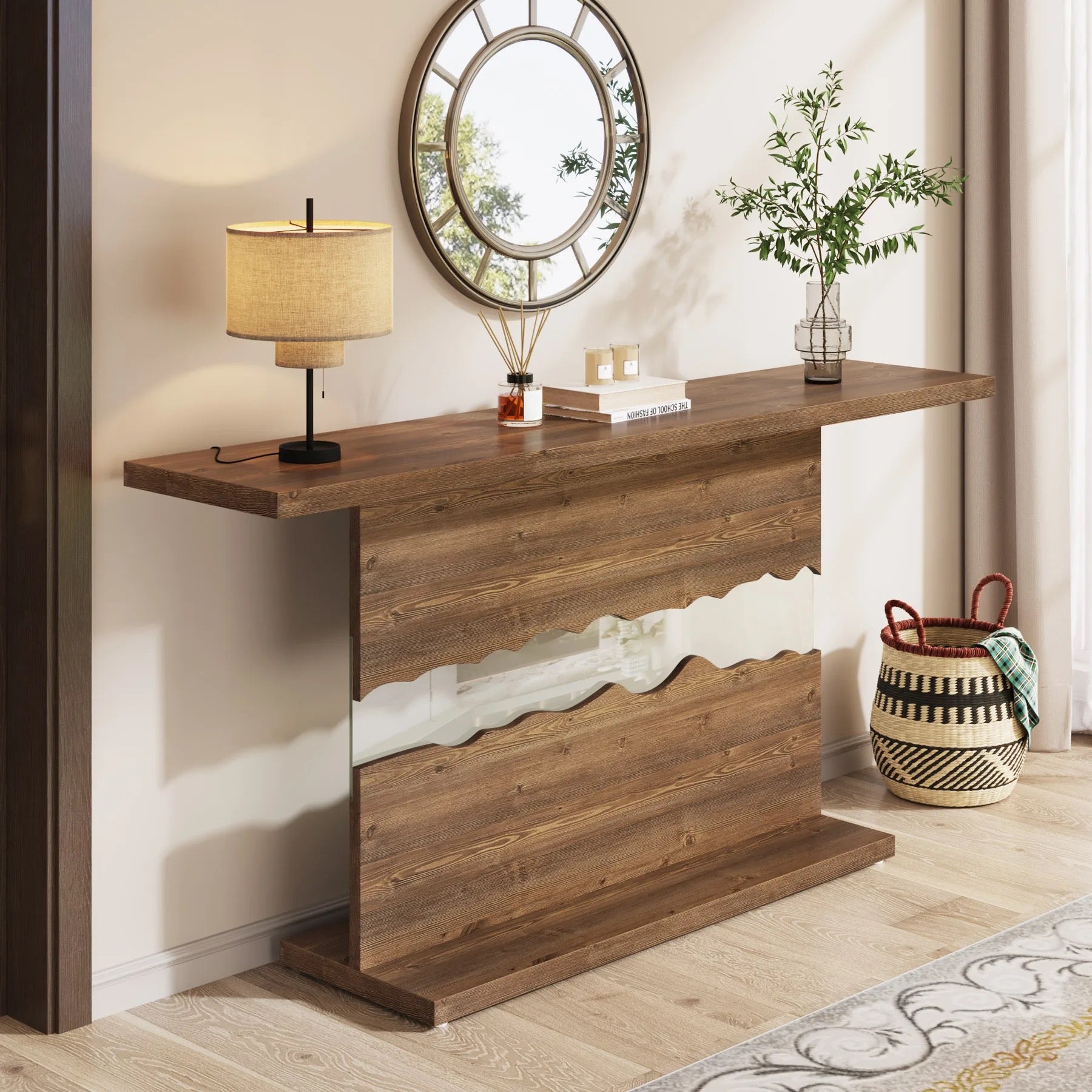 Crystal Timber Console