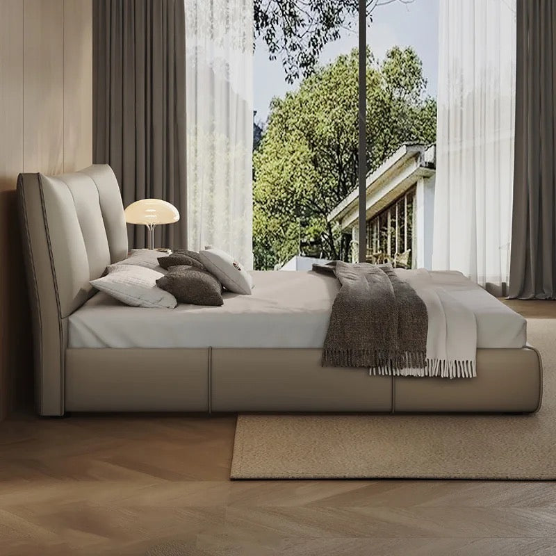 Ultimate Beige Leather Bed