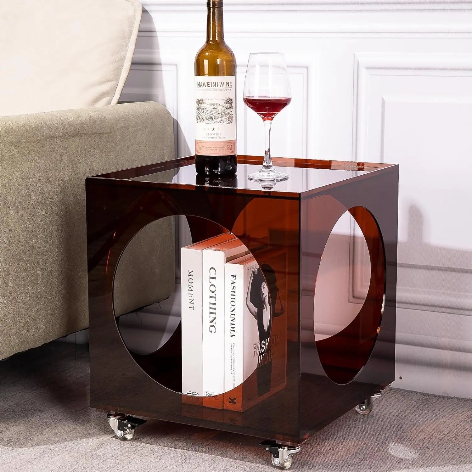 Transparent Acrylic End Table