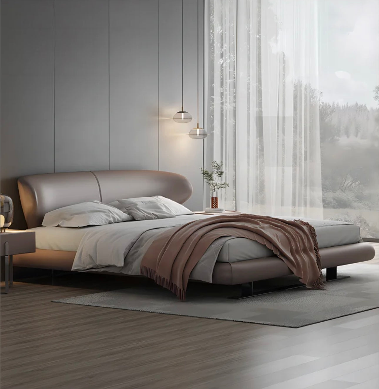 High End Leather Bed