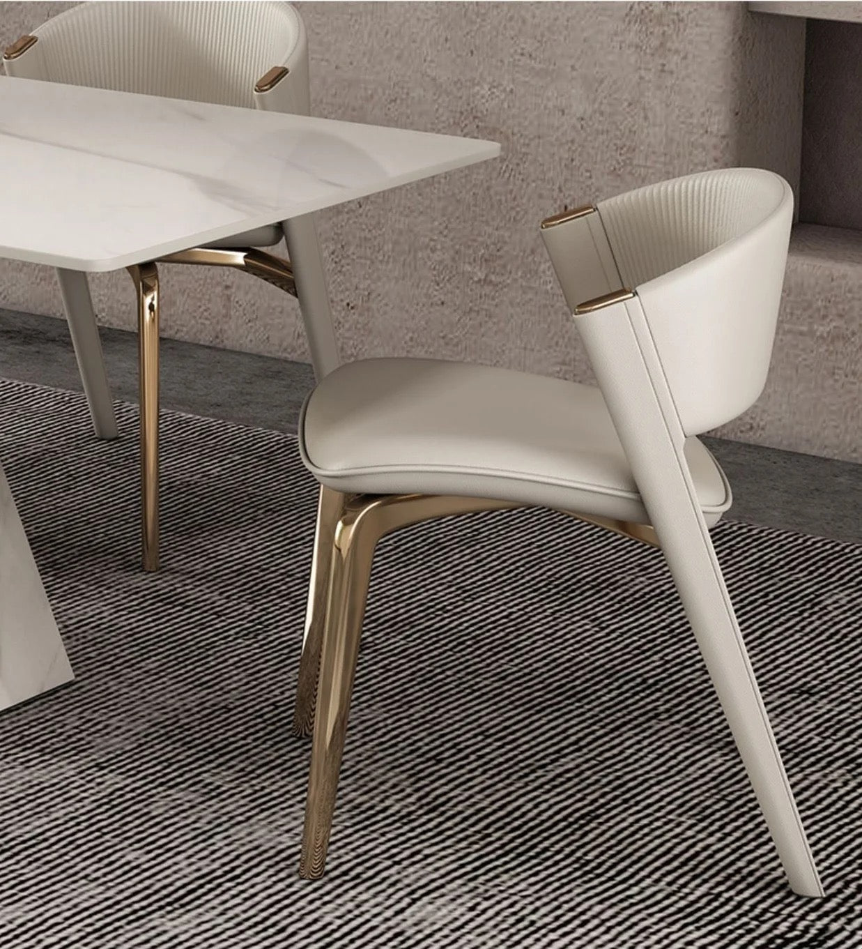 Gold Stainless Steel Dining Chair