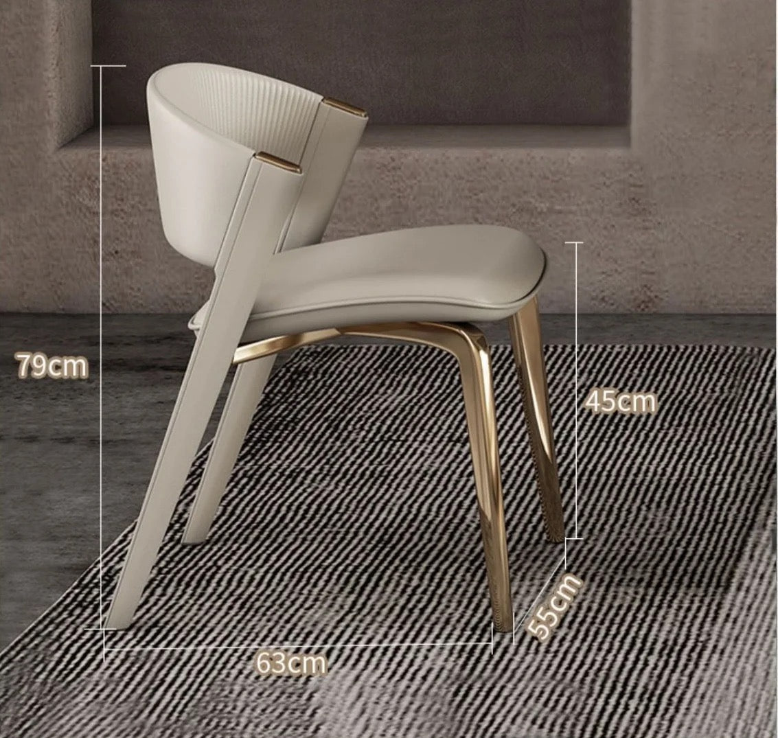 Gold Stainless Steel Dining Chair