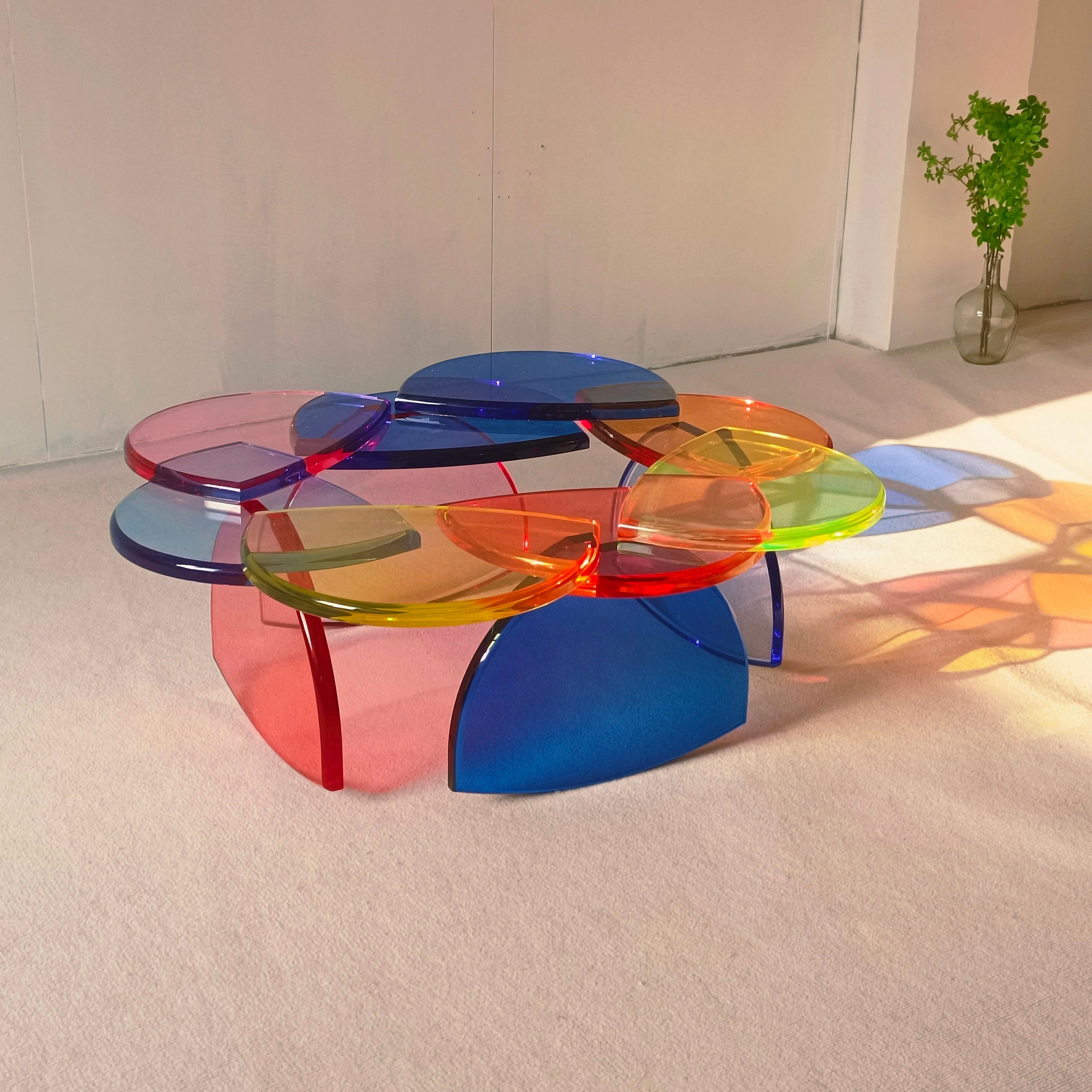 Rainbow Acrylic Coffee Table