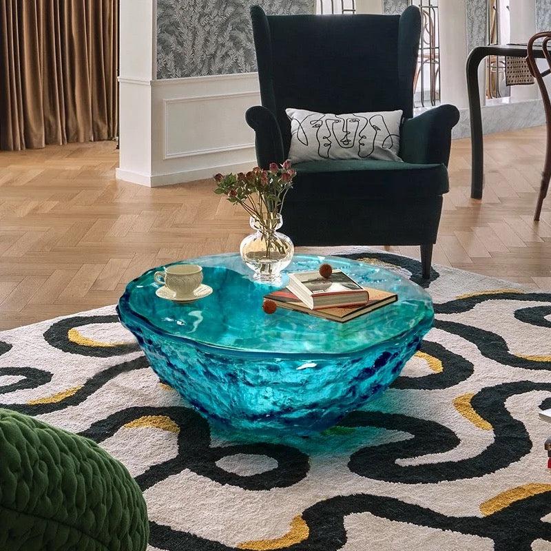 Blue Transparent Coffee Table