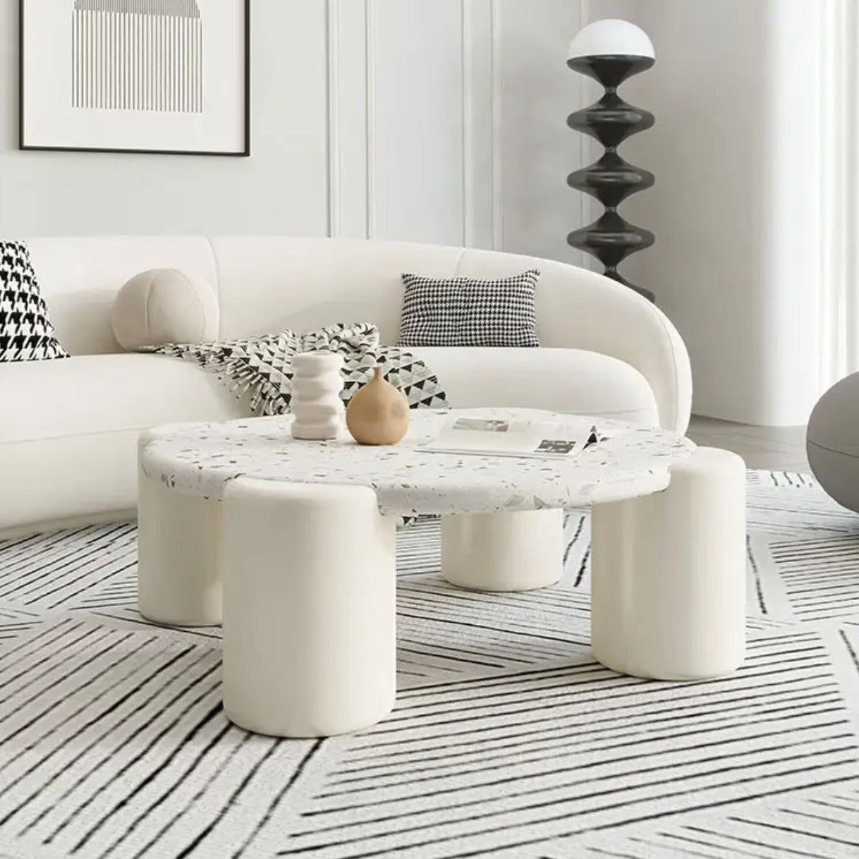 White Terrazzo Coffee Table