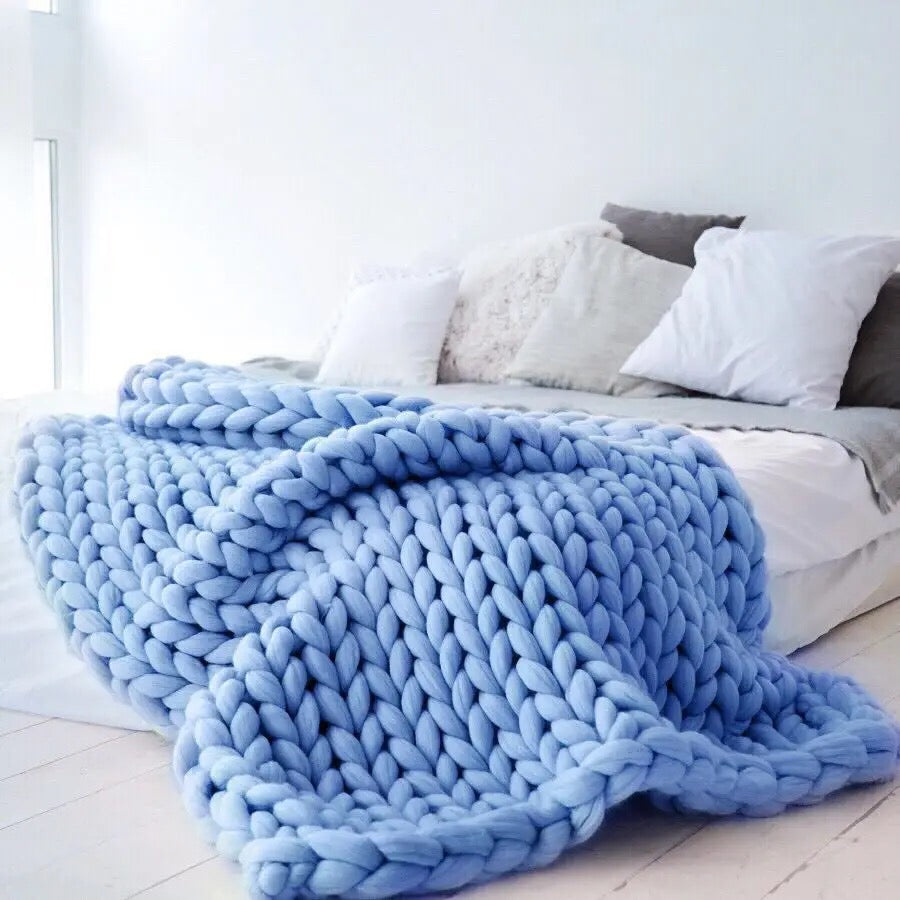 Chunky Knit Throw Blanket