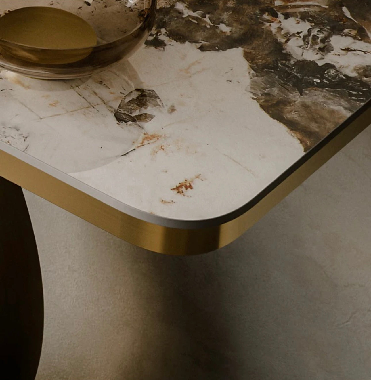 Gold Circular Hallway Table