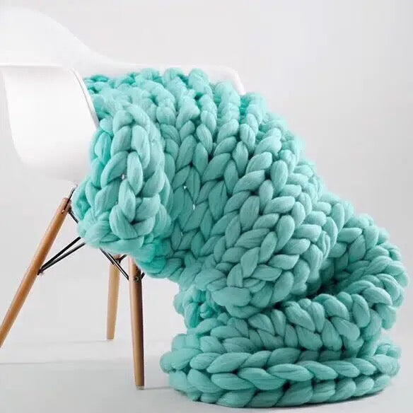 Chunky Knit Throw Blanket