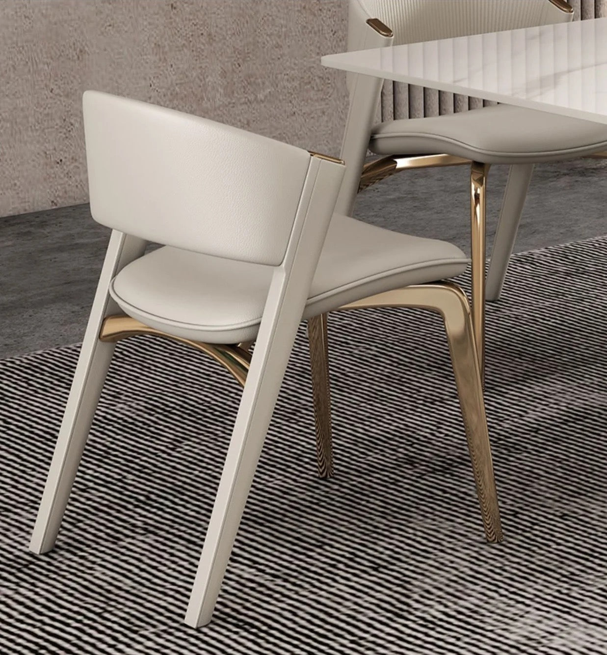 Gold Stainless Steel Dining Chair