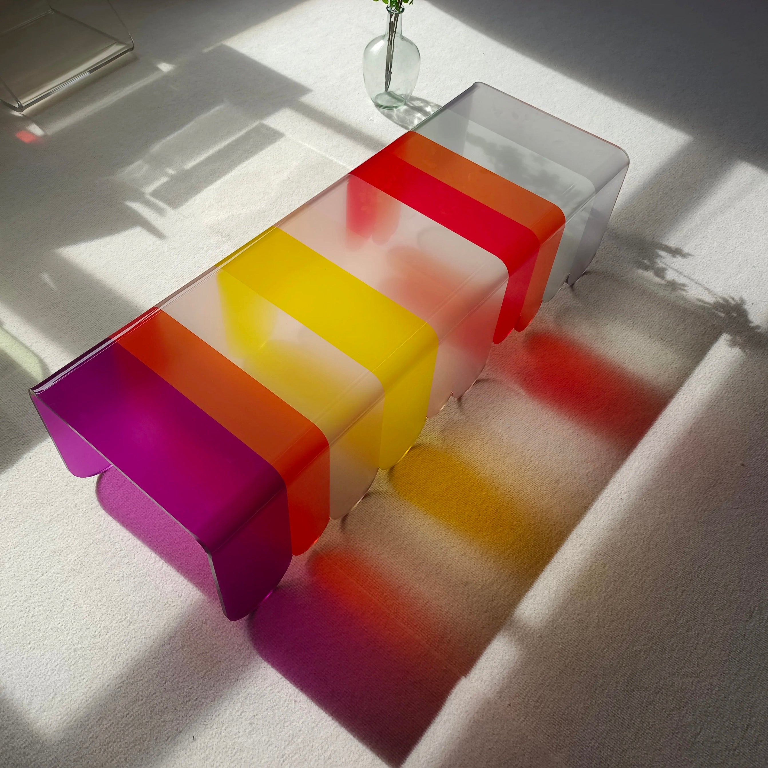 Acrylic Colourful Coffee Table