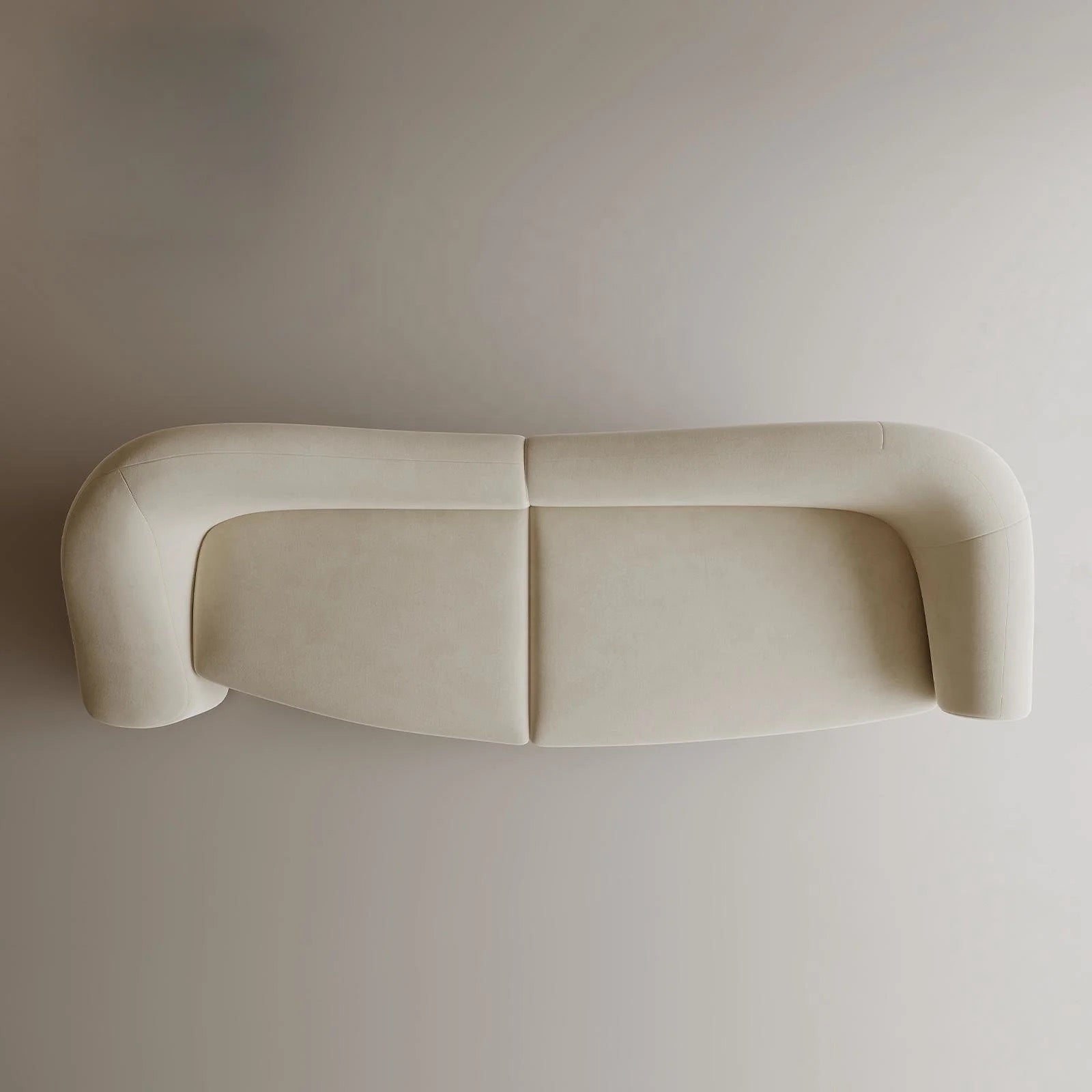 Italian Lamb Curved Sofa