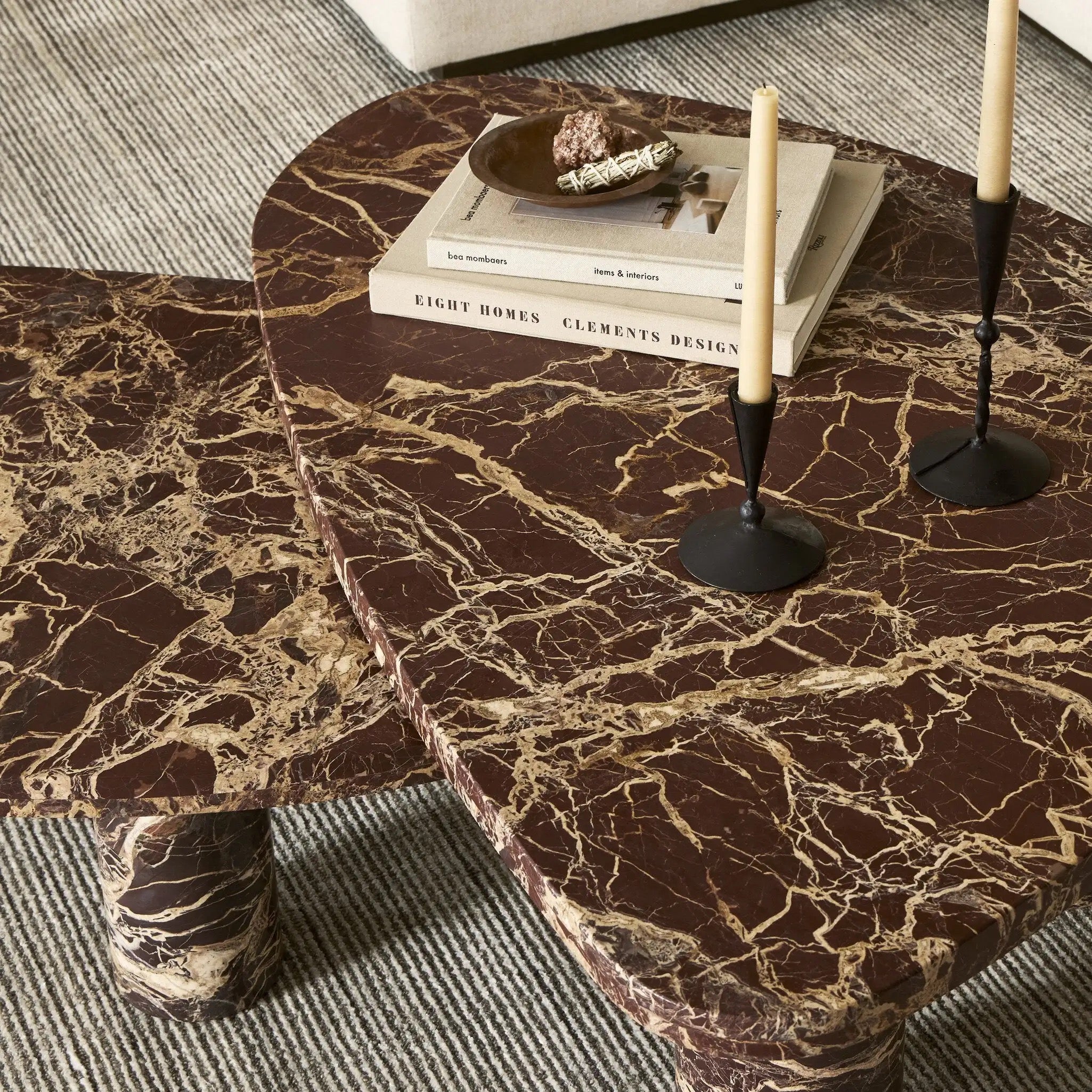 Red Marble Table