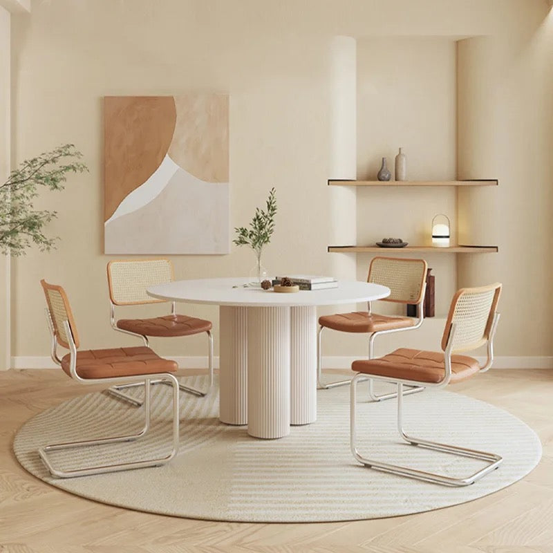 French Creme Round Dining Table