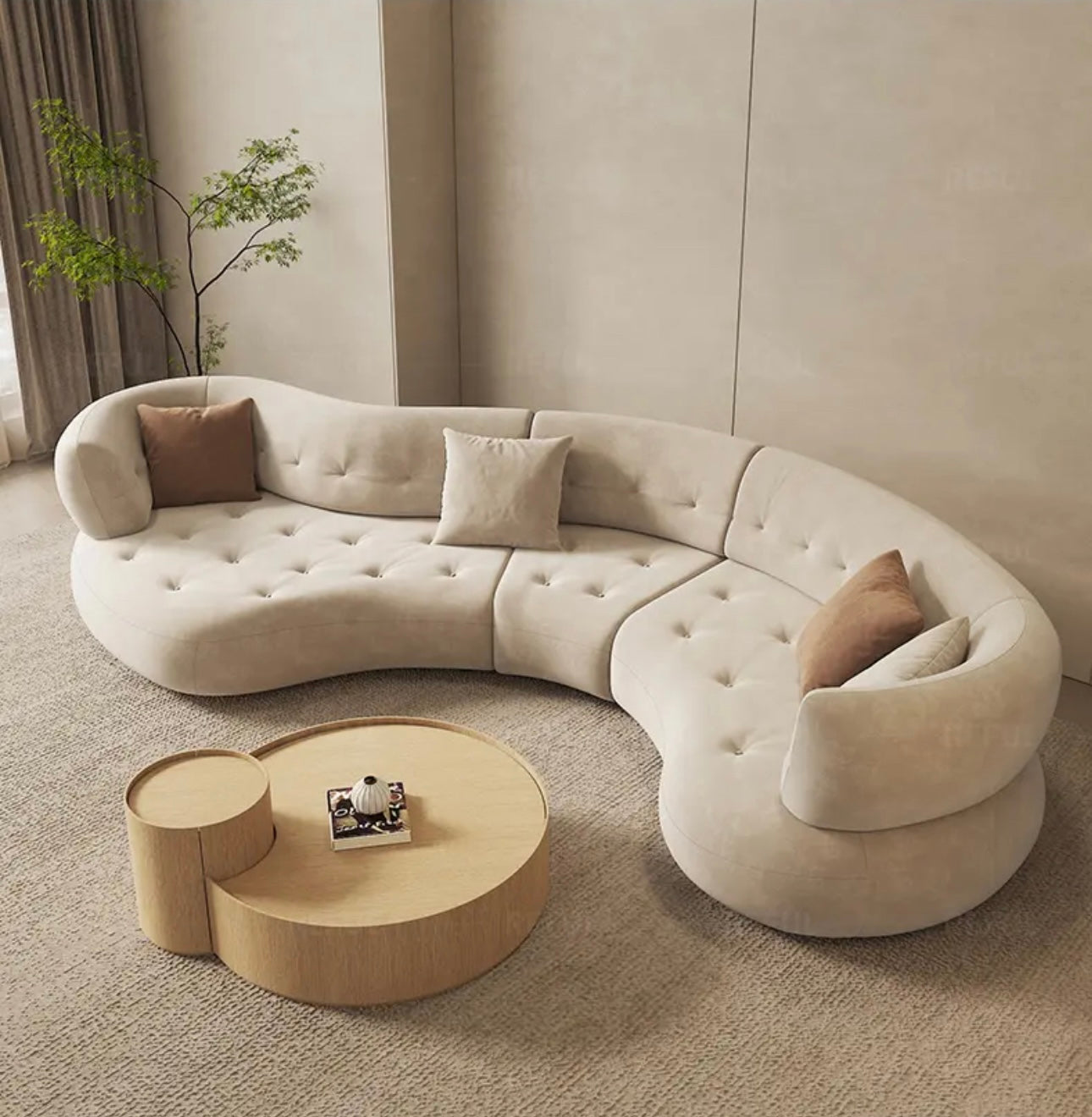 Curved Living Room Sofa