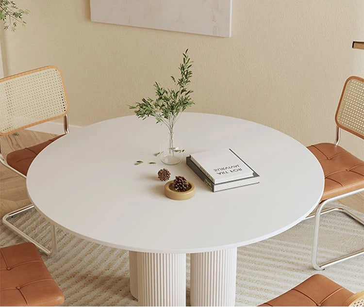 French Creme Round Dining Table