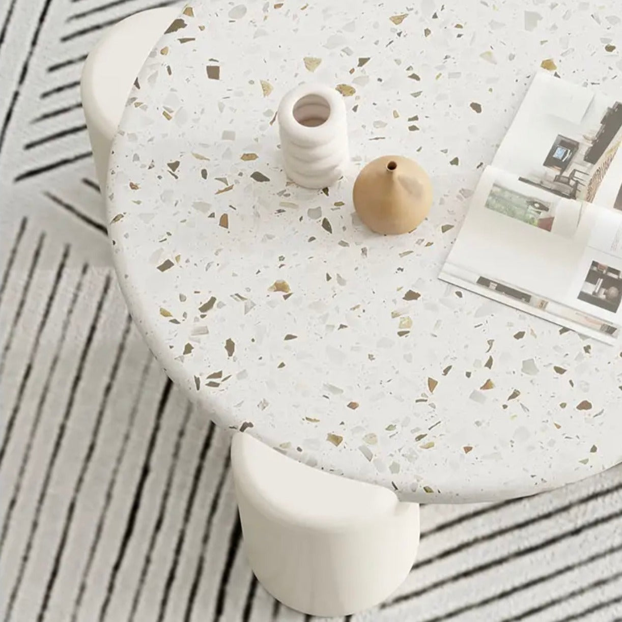 White Terrazzo Coffee Table