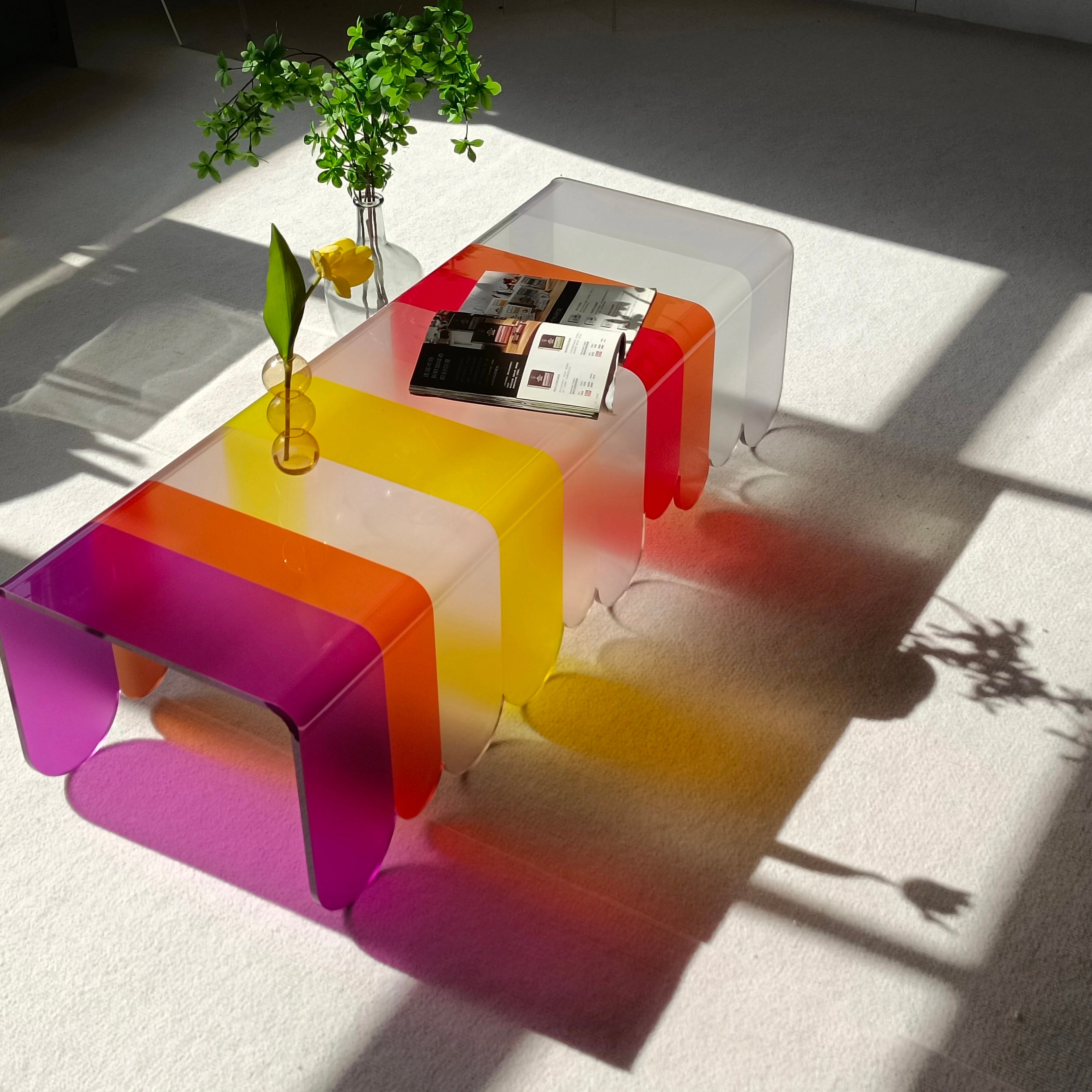 Acrylic Colourful Coffee Table