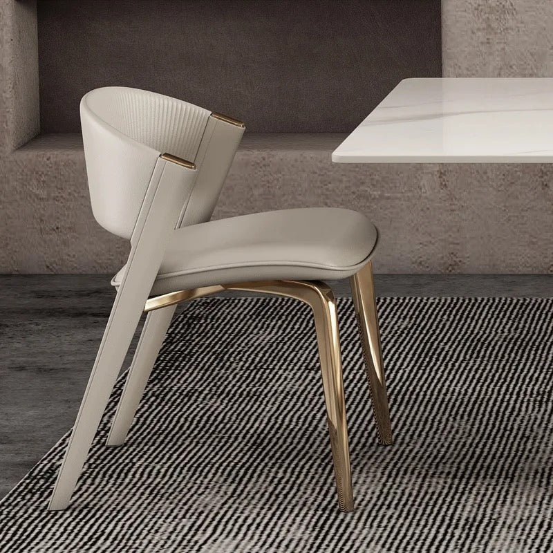 Gold Stainless Steel Dining Chair