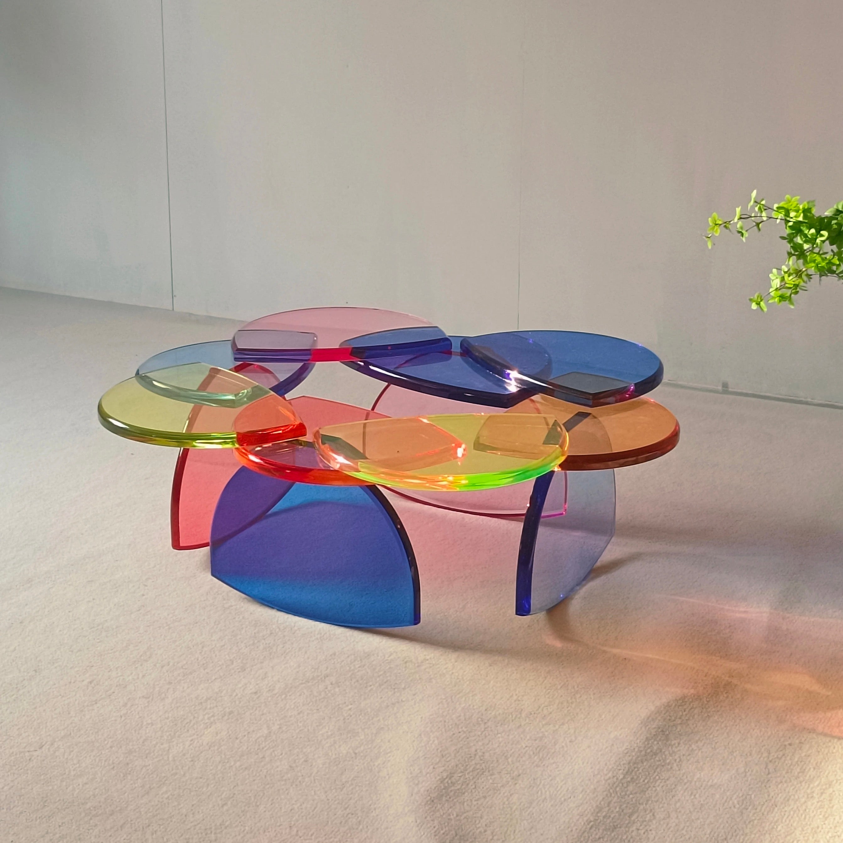 Rainbow Acrylic Coffee Table