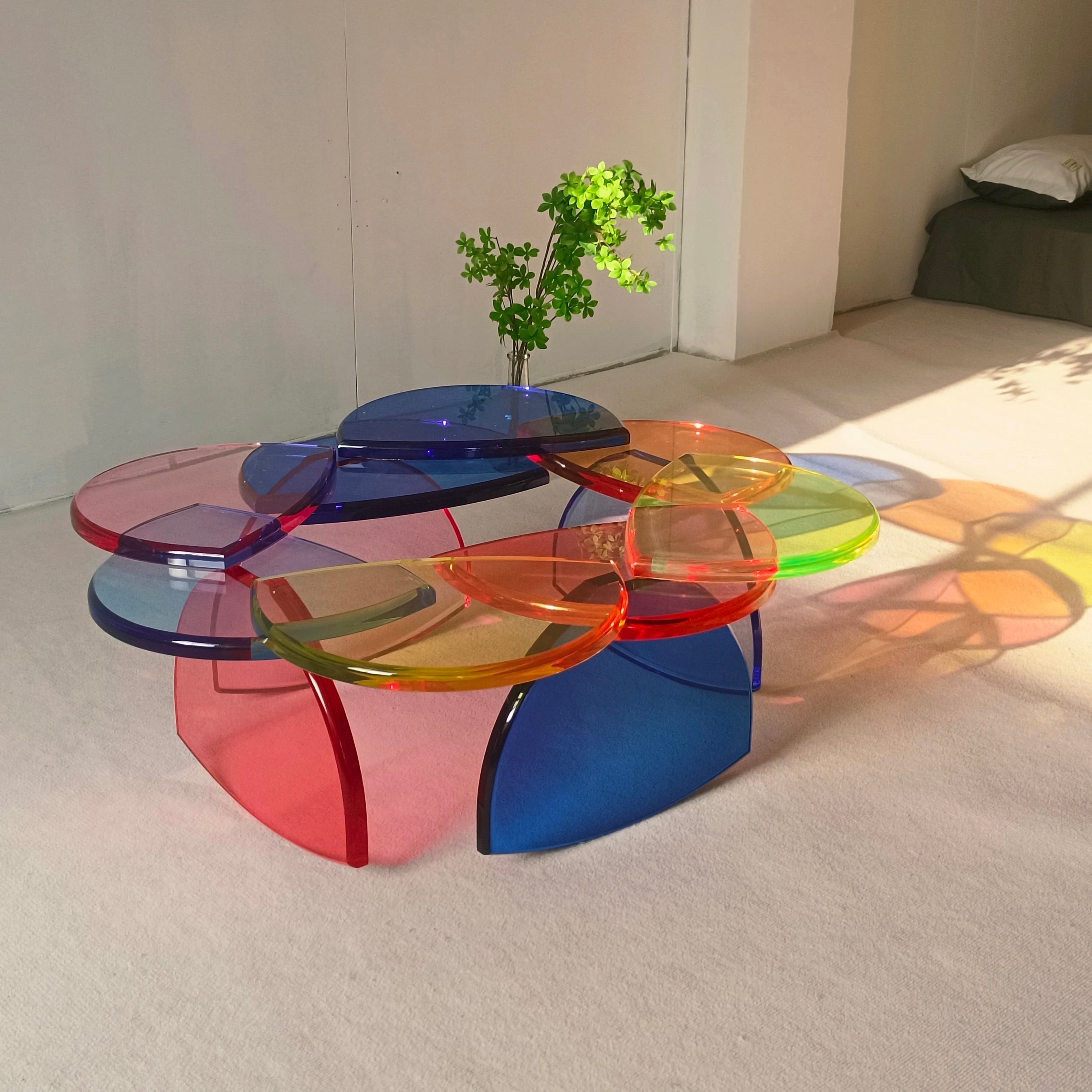 Rainbow Acrylic Coffee Table