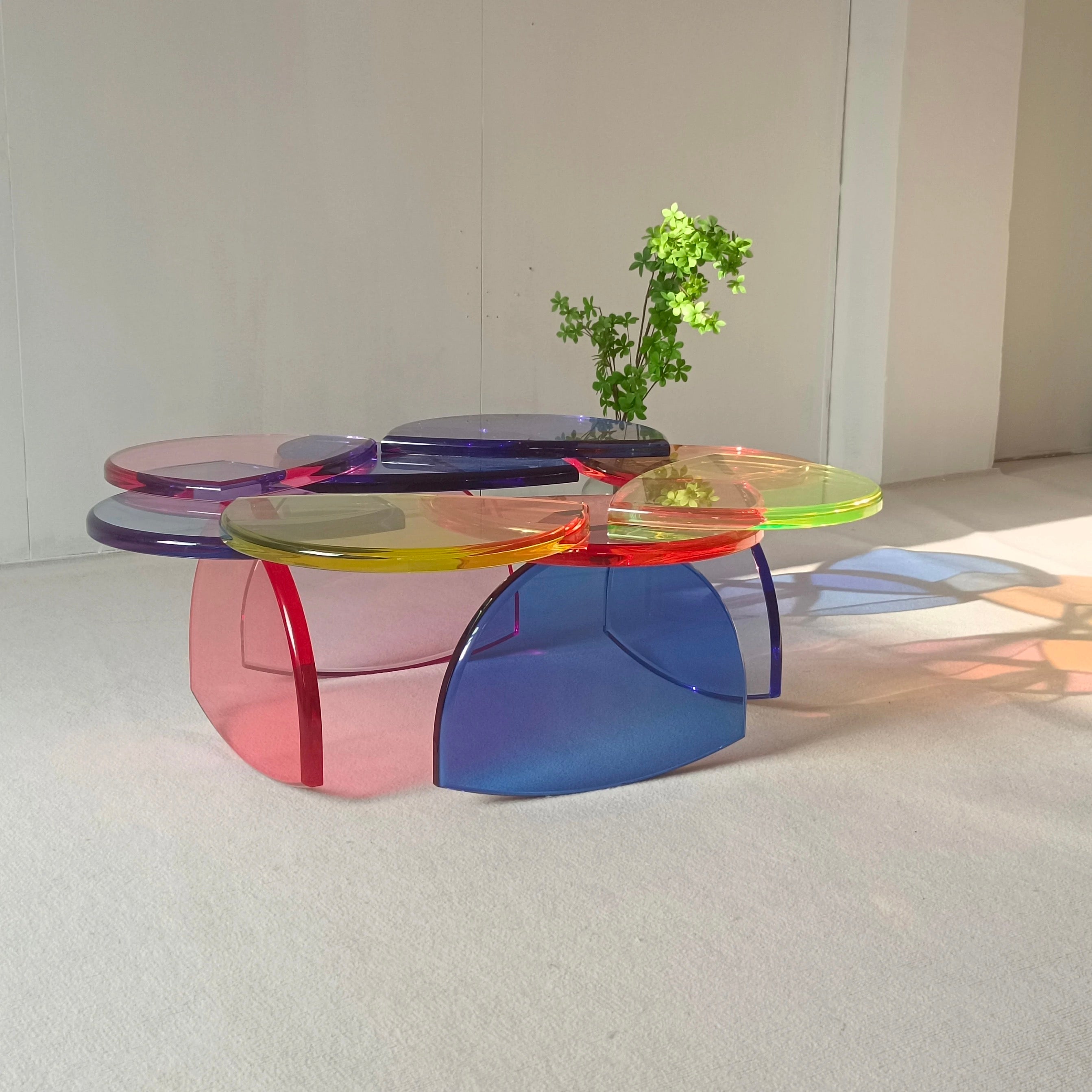 Rainbow Acrylic Coffee Table