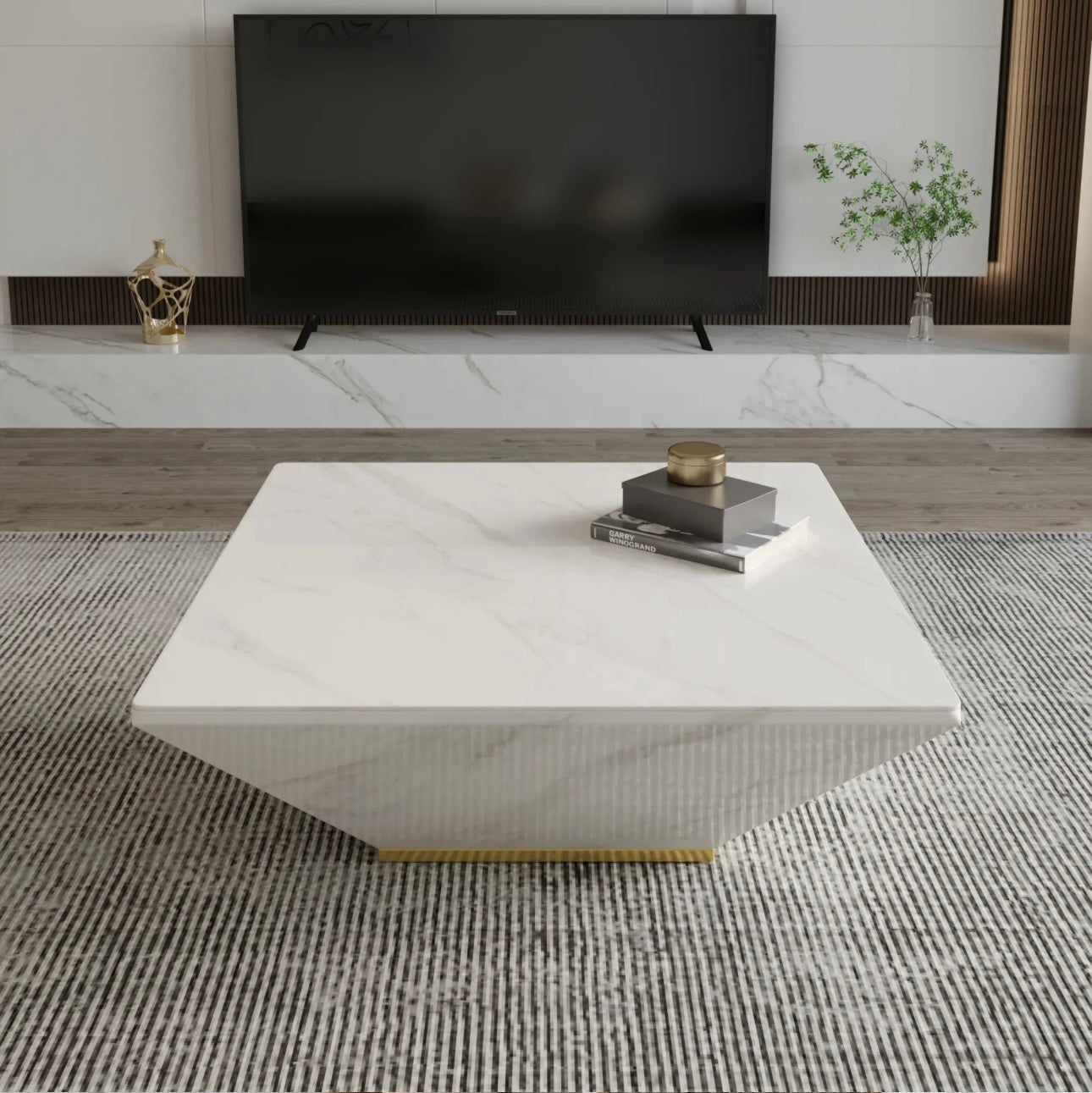 Luxury Square Drum Coffee Table