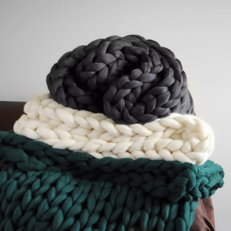 Chunky Knit Throw Blanket