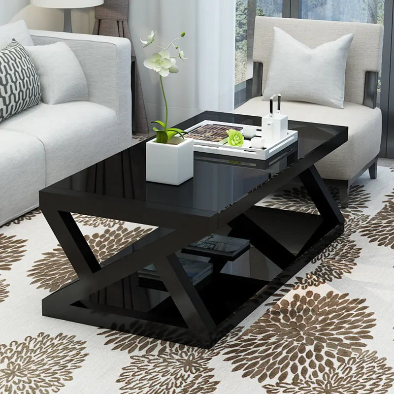 Rectangle Steel Glass Coffee Table