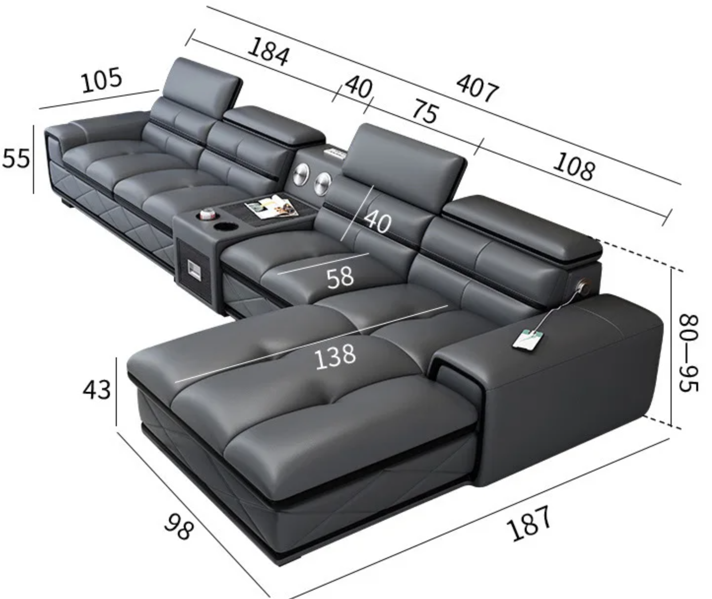 Luxurious Leather Sofa