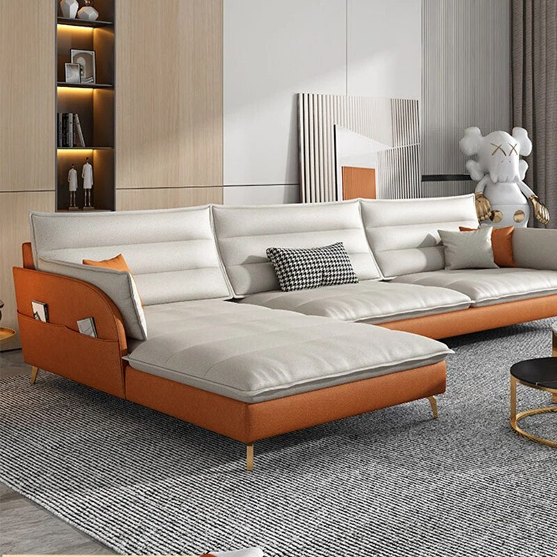 Orange Sectional Couch