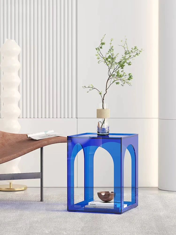 Neon acrylic side table deals
